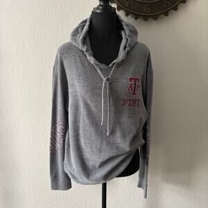 VICTORIA’S SECRET PINK Texas ATM Terry Cloth Hoodie Gray SzS Collegiate Football